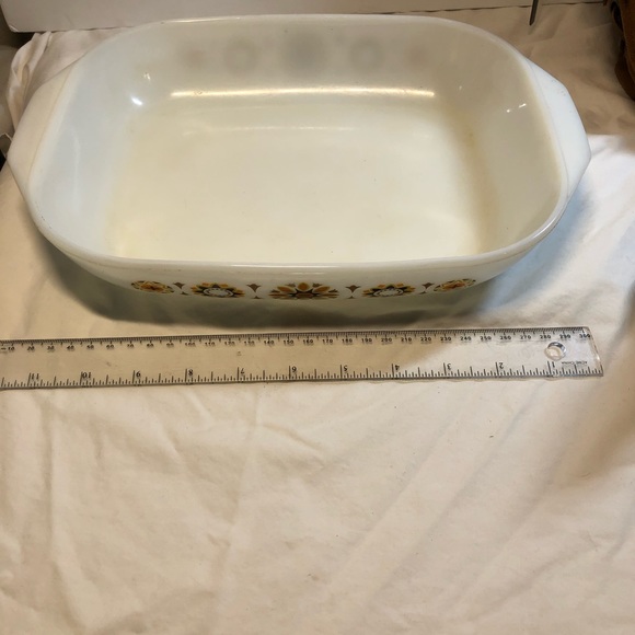 60s Vintage Jaj Pyrex Toledo Pattern Baking Dish / Lasagne Dish 11x8.5” England - Picture 5 of 10